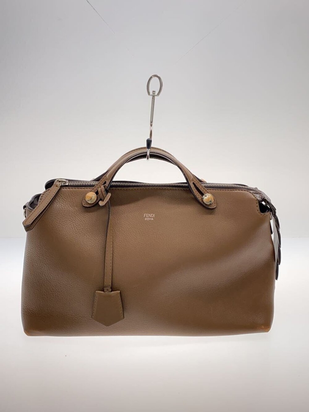 Fendi By The Way Shoulder strap Handbag Leather Brown